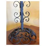 MB - Vintage Wrought Iron Hanging-Basket Scale with Decorative Scrollwork