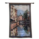 LR - Tapestry Wall Hanging - European Village Scene