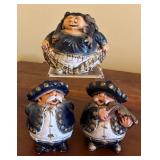 MB - Trio of Vintage Chalkware Mariachi Figures
