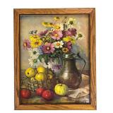 MB - Vintage Floral Still-Life Print by Henk Bos