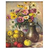 MB - Vintage Floral Still-Life Print by Henk Bos