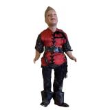 MB - Vintage Doll in Red Tunic, Studded Belt & Boots