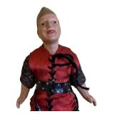 MB - Vintage Doll in Red Tunic, Studded Belt & Boots