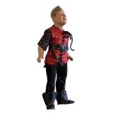 MB - Vintage Doll in Red Tunic, Studded Belt & Boots