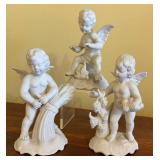 MB - Trio of Dresden Angel Figurines
