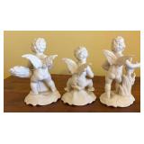 MB - Trio of Dresden Angel Figurines