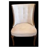 MB - Vintage High-Back Upholstered Accent Chair with Nailhead Trim