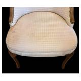 MB - Vintage High-Back Upholstered Accent Chair with Nailhead Trim