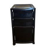 MB - Black 3-Drawer Rolling Storage Cart