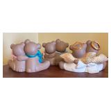 MB - Trio of Ceramic Bear Figurines