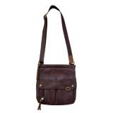 MB - Fossil Leather Crossbody Handbag