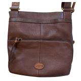MB - Fossil Leather Crossbody Handbag