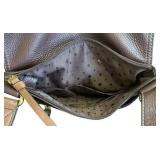 MB - Fossil Leather Crossbody Handbag