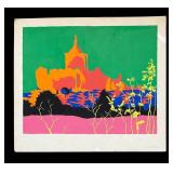 MB - Original Bright Abstract Landscape Unframed Painting