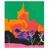 MB - Original Bright Abstract Landscape Unframed Painting