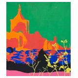 MB - Original Bright Abstract Landscape Unframed Painting