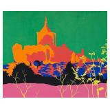 MB - Original Bright Abstract Landscape Unframed Painting