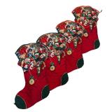 MB - Four Festive Extra Large Christmas Stockings