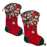 MB - Four Festive Extra Large Christmas Stockings