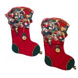 MB - Four Festive Extra Large Christmas Stockings