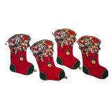 MB - Four Festive Extra Large Christmas Stockings