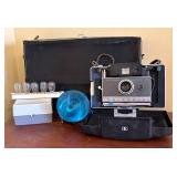 MB - Polaroid Land Camera Automatic 100 with Portrait Attachment 581 and Case