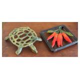 MB - Turtle & Pepper Motif Trivets
