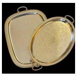 MB - Two Vintage Silver Plate Kensington Serving Trays