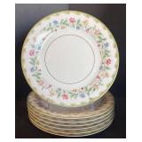 K - Vintage Noritake Elmhurst Floral China Dinner Plates & Bowl