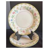 K - Vintage Noritake Elmhurst Floral China Dinner Plates & Bowl