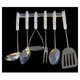 MB - Stainless Steel Kitchen Utensil Set: Ladle, Skimmers, Spatula and More