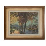 MB - "Autumn Along the Seine" Print by Rene Charles Edmond