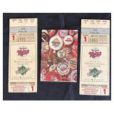MB - Minnesota Twins Homer Hankies 2006 & 2002, 1991 World Series Tickets & Crossbody Bag