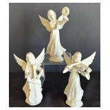 LR - Trio of Dresden Angel Figurines