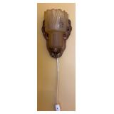 LR - Vintage Art Deco Wall Sconce with Frosted Glass Slip Shade