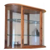 LR - Wall Mounted Curved Glass Display Cabinet Curio Cabinet