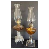 DR - Two Antique Oil Lamps