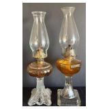 DR - Two Antique Oil Lamps