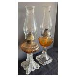 DR - Two Antique Oil Lamps
