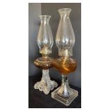 DR - Two Antique Oil Lamps