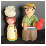 DR - Wooden Folk Art House Front Decor and Figurines