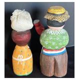DR - Wooden Folk Art House Front Decor and Figurines