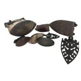 DR - Vintage Cast Iron Sad Irons & Trivets