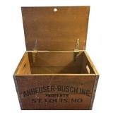LL - Budweiser Centennial Beer Case 1876-1976 Reproduction Wooden