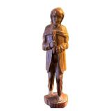 LL - Vintage Ecuadorian Hand Carved Wooden Statue