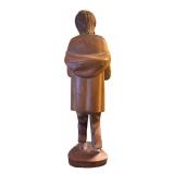 LL - Vintage Ecuadorian Hand Carved Wooden Statue
