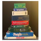 LL - Vintage Board Games Lot - Trivial Pursuit, Backgammon, Monopoly, Advertising, Murder of Course and More