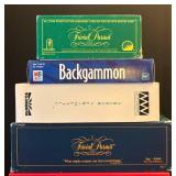 LL - Vintage Board Games Lot - Trivial Pursuit, Backgammon, Monopoly, Advertising, Murder of Course and More