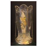 LL - Two Snowman Figurines with Crystal Candle Holder