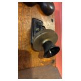 K - Vintage Wall Oak Telephone